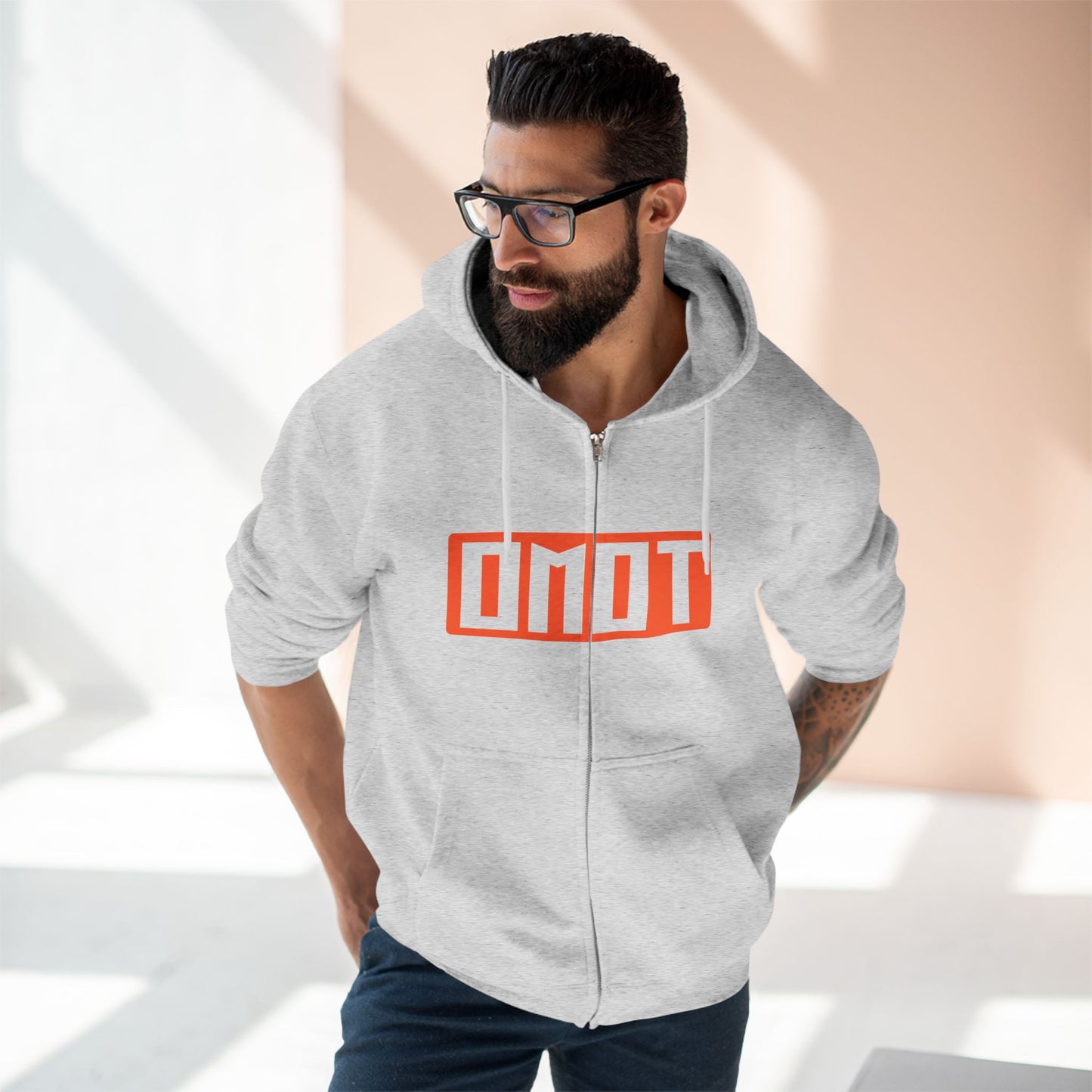 OMOT Street Style Unisex Zip Hoodie